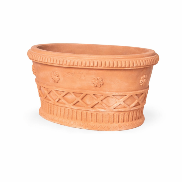 Ovale Terracottawanne aus Impruneta – toskanische Handwerkskunst mit zeitloser Eleganz